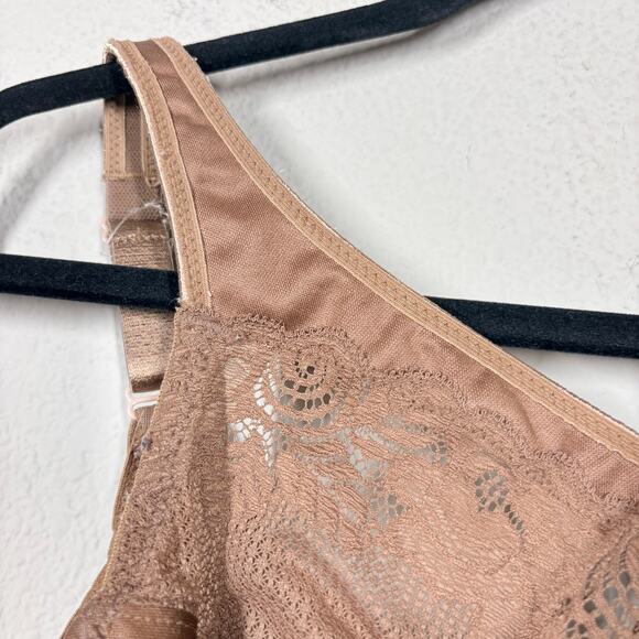 Glamorise Womens Size 36H Magic Lift Minimizer Bra Brown Comfort Straps Wireless - Picture 4 of 9